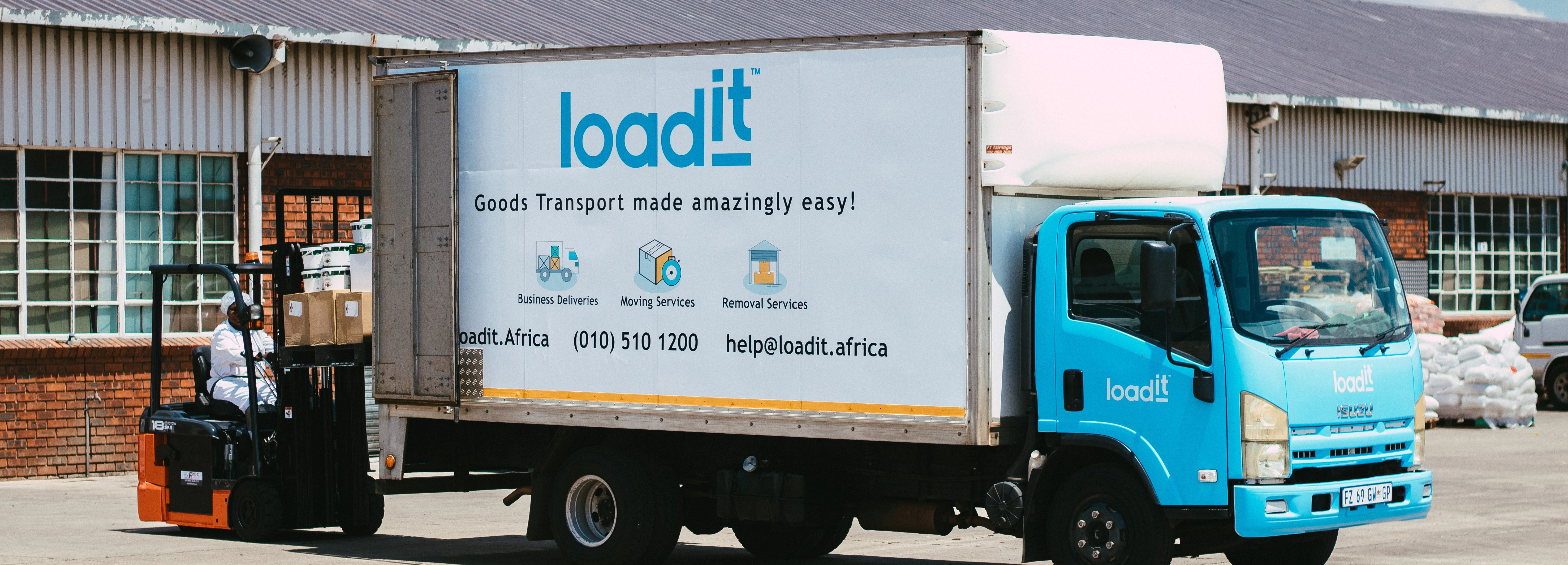 A Loadit truck being loaded with goods